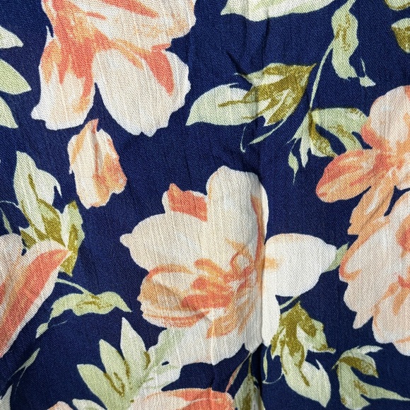 Ces Femme Navy Maxi Skirt with Pink Floral Print - Picture 3 of 7